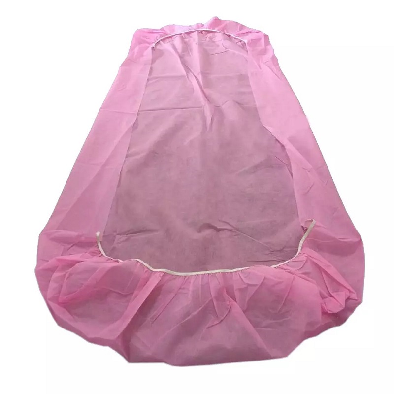pink bed cover disposable